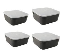 BZS Bait Boxes - Maggot Boxes for Fishing, 4 x 1 Pint & 2 x 2 Pint, Shatterproof, Assorted Sizes