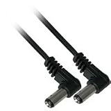 3ft 24AWG 12V Right Angle DC Power Cable Male to Male, ID 2.1mm OD 5.5mm - Distributed by NAC Wire and Cables