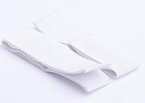 Goalie Pad Knee Elastic Loop/Loop (White, 12' Single)