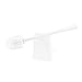 Kinsky Toilet Brush Holder, Good Grips Strong Bristles Bathroom Cleaner with Base Bowl Scrubber (White)
