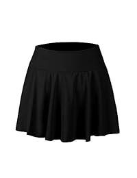 Falda de natación para dama con braguitas lisas con volantes y cintura elástica