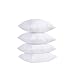 Acanva Throw Pillow Inserts, Euro Sham Form Stuffer with Premium Polyester Micro Fiber, Decorative for Bed, Couch and Sofa, White, 4 Count (Pack of 1)