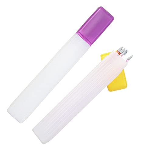 NUOMI 2 Pcs Knitting Needle Storage Box Plastic Storage Tube Case Crafts Knitting Sewing Tool Holder, Portable, 41 cm, Plastic Storage Containers for Household Use