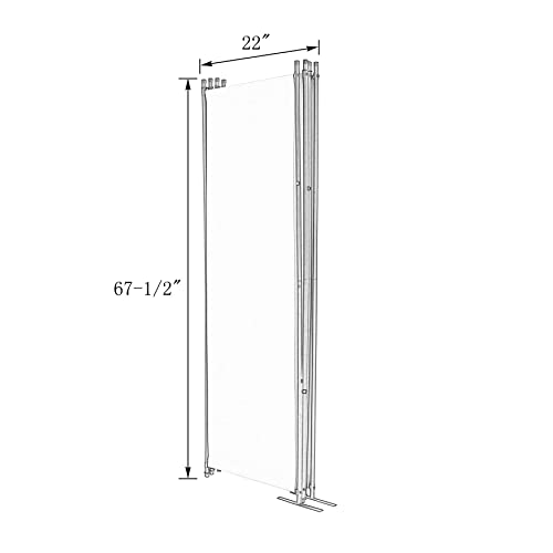 GOJOOASIS Room Dividers Folding Privacy Screens 4 Panel Partition (White) on Galleon Philippines
