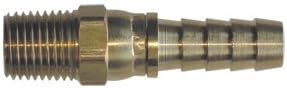 Interstate Pneumatics FMS145 Brass Hose Fitting, Connector, 5/16 Inch Swivel Barb x 1/4 Inch Male NPT End