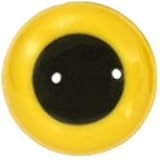Animal Eyes with Black Centers & Metal Washers (9 mm - 12 pcs, Yellow)