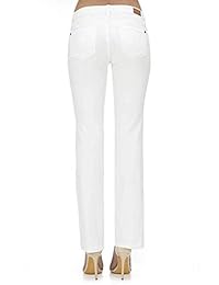 Ceniza Pantalones vaqueros de corte de bota blanco muy favorecedores. !