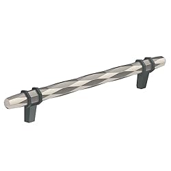 Amerock | Cabinet Pull | Polished Nickel/Black