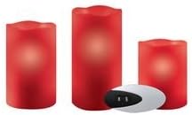 3-Piece Flameless Candle Set with Remote - Cinnamon