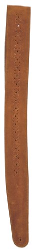 Planet Waves Vented Leather Guitar Strap, Camel Suede Rosette