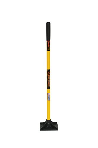 Structron85078 TP-8FG 8" x 8" Tamper, Cast Iron Head, 44" Yellow Fiberglass Handle
