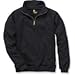 Carhartt Men's Midweight Sweatshirt Quarter Zip Mock Neck Relaxed Fit,Black,Large