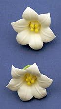 Item#38812 - White Lilies 1-1/2" Royal Icing Cake/Cupcake Decorations 12 Ct