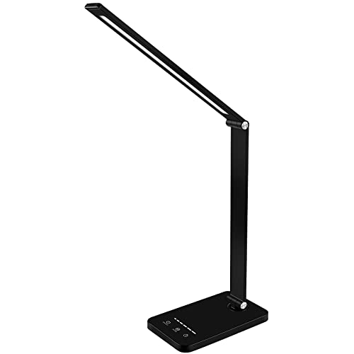 Electight デスクライト LED目に優しいスタンドライト 50個のLEDランプ 高輝度 5段階調光 スライダーによる明るさ調節 タッチセンサー 多角度調整 折りたたみ式 学習机用読書灯 USB給電式 読書・仕事・学習用ライト