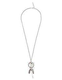 Collar con pendiente de atrapasueños, bohemio, con plumas y flechas   colección spunkysoul