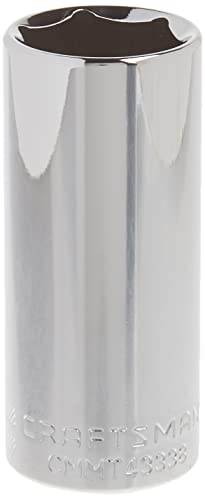CRAFTSMAN Deep Socket, SAE, 3/8-Inch Drive, 13/16-Inch, 6-Point (CMMT43338),Full Polish