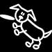 My Family Car Stick Figure Sticker Decal Pet Dog Frisbee ND1