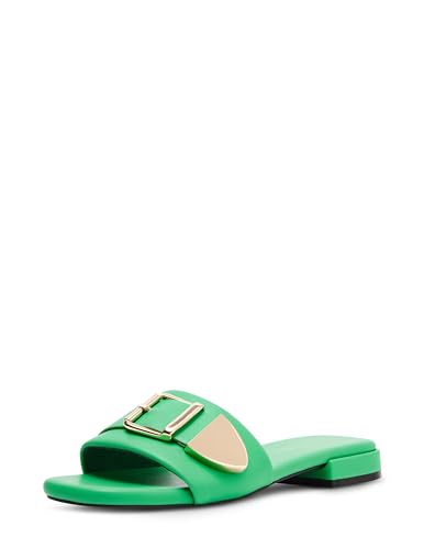 Madden Girl Women's Avaa Flat Sandal, Green Paris, 10