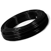 PneumaticPlus 1/4 inch Tubing, 100 ft (Black), Polyurethane Air Line | 1/4" OD Air &amp; Water Line Tubing, 4.1mm ID, 95A Durometer, 150 PSI Max; Air Hose, Air Compressor, Pneumatic &amp; Irrigation