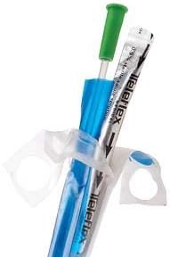 FloCath Quick Female Catheter, 14 French, 7", Sterile, Latex-Free. Hydrophilic Coated, Flexible PVC Catheter with Integrated sterile Saline Pouch. - Box of 30