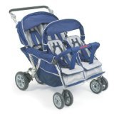 Angeles Infant Toddler SureStop Folding Commercial Bye-Bye Stroller (4-Passenger)