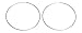 Extra Large Sterling Silver Continuous Endless Wire Hoop Earrings (1mm Tube) (58mm)