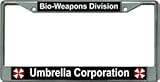 Umbrella Corporation Bio Weapons Chrome License Plate Frame