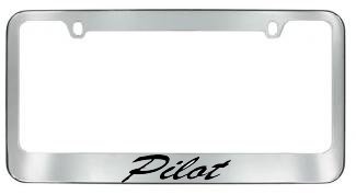 Pilot Script License Plate Frame