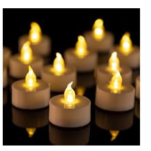 Photo 1 of PUNPUBA LED Tea Lights Candles- 24Pack Flameless Candles Realistic and Bright Flickering Long Lasting 200Hours for Holiday Celebration,Party, Home Decoration WarmYellow,Battery Operated