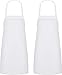 Utopia Kitchen Bib Aprons Bulk, 2 Pack Aprons, White