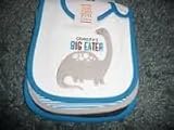 Carter's Just One You Baby Boys' 3 Pack Bib Dino Grandma's Big Eater- Blue Multi