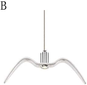 Mamrar LED Color Seagull Bird Chandelier Nordic Simple Birds Flying Shape Pendant Lamp Aisle Balcony Bar Window Deco Hanging Line Light,White,B [Energy Class A]
