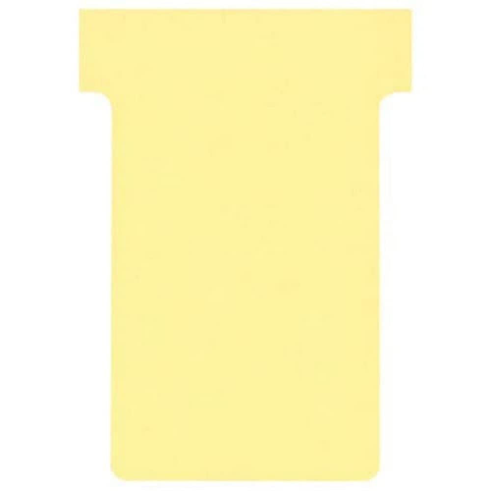 Nobo T-Card Planning Cards, Yellow, Size 2, Pack Of 100 Planning Card Re-Fills, Office Wall Planner System, 2002004