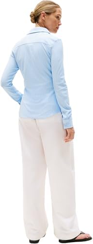 Camisa Mujer 1985 Slim con Cuello francés, Multicolor (Ithaca STP/Vessel Blue), XXS