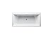 Kohler 6367-0 Stargaze 72-Inch X 36-Inch Freestanding Bath with Fluted Shroud and Center Drain, White, 1-Pack, 60 Or More Gallons