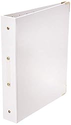 russell+hazel White Patent Signature 3-Ring Binder