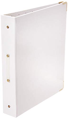 russell+hazel White Patent Signature 3-Ring Binder