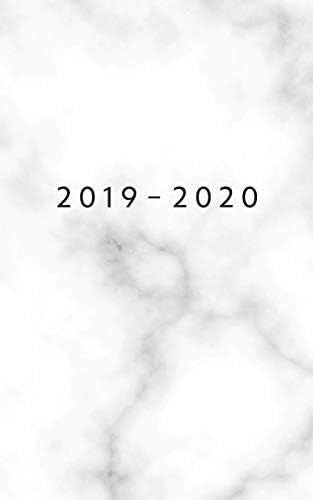 2019 - 2020: Weekly Planner Starting July 2019 - Dec 2020 | 5 x 8 Pocket Agenda | Appointment Calendar | 18 Month Organizer Book | Soft-Cover Marble White