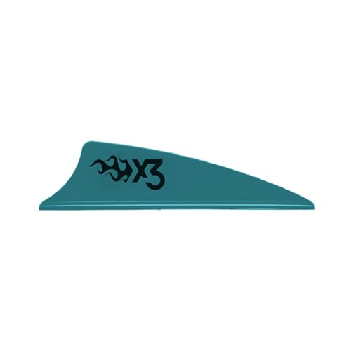 Bohning X3 Vane, 1.75", Teal, 100pk
