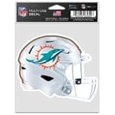 Miami Dolphins Helmet Fan Decals 3.75" x 5"