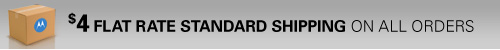 $4 flat rate standard shipping on all orders