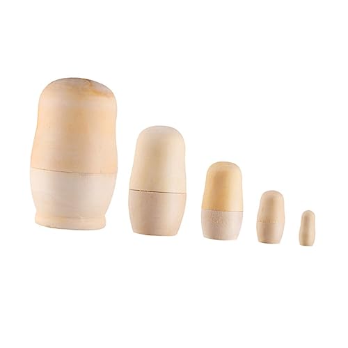 KICHOUSE Russian Nesting Dolls for Boys and Girls Wooden Dolls DIY Painting Toys
