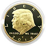 President Donald Trump Commemorative Coin 2018, Gold Plated Eagle Collection Patriot Gift