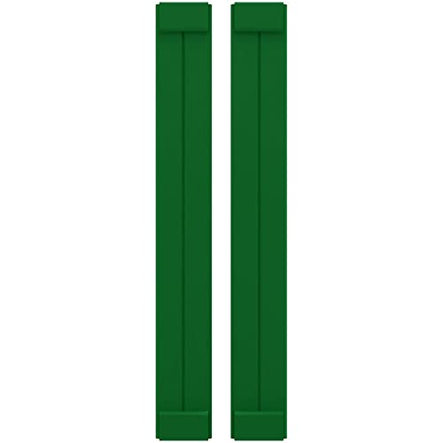 7"W x 81"H Americraft Two Board Exterior Real Wood Joined Board-n-Batten Shutte…