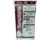Simplicity Type H Genuine Vacuum Bags for Canister Models S24L, S18L, S14CL, S13L (Pack of 6)