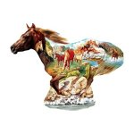 At the Gallop Horse Shaped Jigsaw Puzzle 500pc