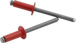 3/16" Small Head Aluminum Steel Mandrel Pop Rivets (Red)