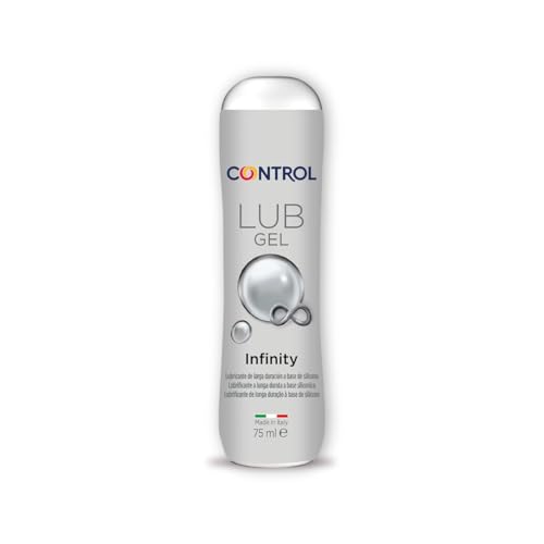 Lub Infinity - Gel Lubricante de Larga Duración - 75 mililitros - Base silicona - Compatible con Preservativo - Hipoalergénico - Sin azúcar - No mancha - Color Transparente