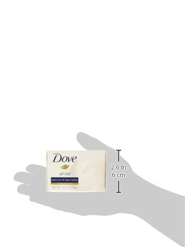 DOVE WHITE MOISTURIZING CREAM BEAUTY BAR FOR UNISEX, 3.15 OUNCE