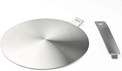 RUNZI Induction Hob Heat Diffuser Ring Plate 20cm with Separable Handle